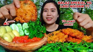 MUKBANG 75 CABE RAWIT MENTAH GORENGAN BAKWAN LALAPAN JENGKOL MENTAH#mukbanglalapanmentah#makancabe