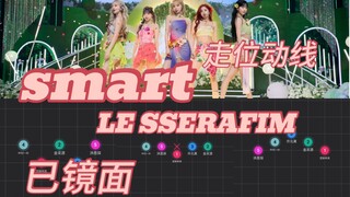 【ضروري لرقصة التفكيك】 لي سيرافيم - سمارت مسار الحركة 【معكوس】