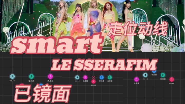 【สิ่งจำเป็นสำหรับการเต้น】le sserafim-smart เส้นทางการเคลื่อนไหวตำแหน่ง【ได้รับการสะท้อนแล้ว】