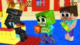 Monster School : Baby Zombie and Couple Wither Skeleton Zombie - Sad Story - Minecraft Animation