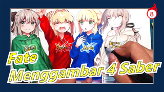 Fate|[Spidol/Pensil Warna]Secara Bersamaan Menggambar 4 Saber_8