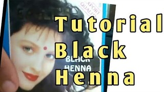 black henna tutorial, semir rambut henna
