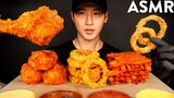 ASMR FRIED CHICKEN & ONION RINGS + FRIES MUKBANG (No Talking) EATING SOUNDS | Zach Choi ASMR