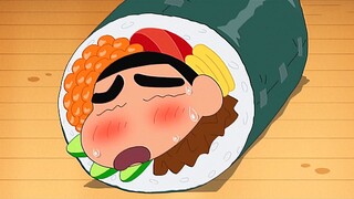 “嘿，别看我只是小孩，裹上饭团我也能成网红！”再配上那酱油和芥末，简直是味蕾上的“冒险家”。