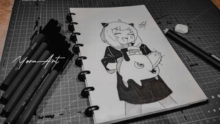 Anya X Pochita Speed Drawing | YoruArt