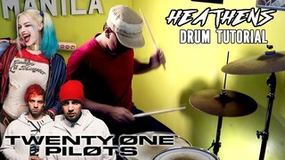 Heathens | 21 Pilots | DRUM TUTORIAL | Filipino Instruction