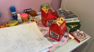 Scanning my Happy Meal toys QR codes!