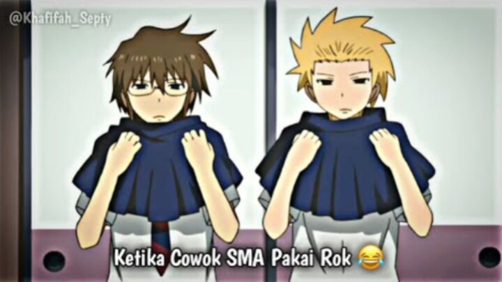 Momen Ketika Cowok SMA Pakai Rok Cewek😂😂