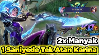 ⚠️ ❗️ Kurşundan Bile Daha Hızlı Tek Atan Karina Daha Beni Görmeden Ölüyorlar Mobile Legends