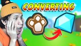 Converting Gingerbread Coins To Lot's of Gems In Pet Simulator X | Roblox