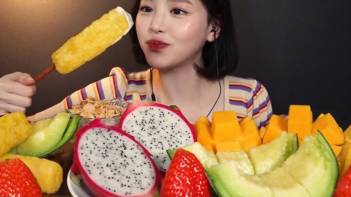 เสียงจริงของมะม่วงลูกใหญ่ แก้วมังกร สตรอว์เบอร์รี แคนตาลูป สับปะรด และส้ม!