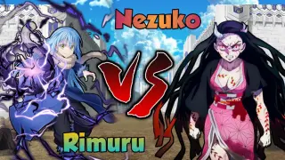 Rimuru Tempest VS Nezuko Kamado (Anime War) Full Fight 1080P HD / PapaEPGamer