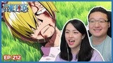 ZORO AND SANJI UNEXPECTED TEAMWORK SUGOI | One Piece Episode 212 Couples Reaction & Discussion