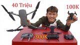 Hưng Troll | Thử Chơi Và So Sánh Máy Bay Flycam Điều Khiển Từ Xa Giá 100k vs 1 Triệu vs 40 Triệu