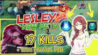 Lesley 17 kills : Fast Item Build Using Arrival and Support Emblem - NEW META !