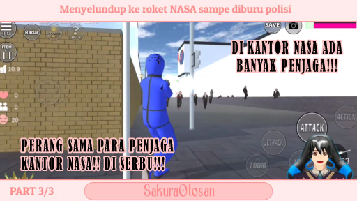 PERANG DENGAN PENJAGA NASA !!?? MAU MASUK KE ROKET DITEMBAK TERUS !!??