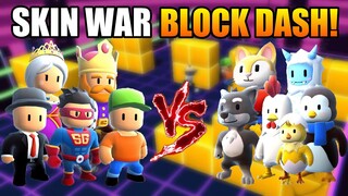MABAR BLOCK DASH ONLY!! WAR SKIN MANUSIA VS HEWAN!!  - LIVE STUMBLE GUYS #2