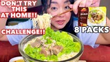 LUCKY ME INSTANT NOODLES BULALO 8 PACKS CHALLENGE | COLLAB WITH @Marte Atendido
