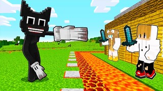 Cartoon Cat vs Security House - Minecraft