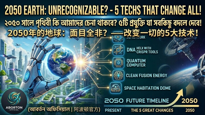 2050年的地球：改变未来的5大科技 | ২০৫০ সালে পৃথিবী কি চেনা থাকবে? | Aborton