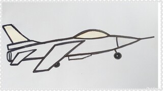 Menggambar pesawat terbang Sukhoi 2020 - cara belajar menggambar dengan mudah untuk pemula