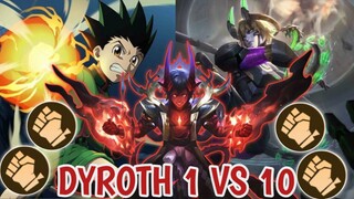 DYROTH HYPER 1 VS 10 ! RATA SEMUA DAMAGE SAMPAI 2K LEBIH