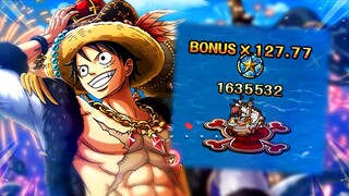 127.77x POINTS IS CRAZY!! Treasure Map Luffy Playthrough! (ONE PIECE Treasure Cruise)