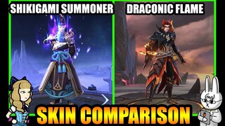 VALIR DRACONIC FLAME EPIC SKIN EFFECTS VS. SHIKIGAMI SUMMONER SKIN - MLBB SKIN COMPARISON SERIES