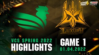 Highlights SE vs LX [Ván 1][VCS Mùa Xuân 2022][01.04.2022]