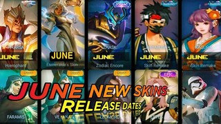 UPCOMING JUNE NEW SKINS RELEASE DATES - ESMERALDA COLLECTOR SKIN, PHARSA MSC SKIN, MOSKOV ABYSS MLBB