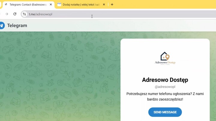 Dostęp Adresowo - Odblokowanie numeru telefonu
