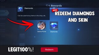 REDEEM COLLECTOR SKIN AND DIAMONDS REWARDS! LEGIT! | MOBILE LEGENDS