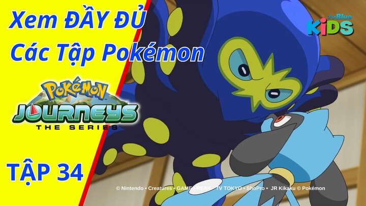 POKEMON JOURNEYS |Tập 34: Chiến binh đơn độc! Sự đe dọa của Otosupus | tvBlue KIDS | Lồng Tiếng Việt