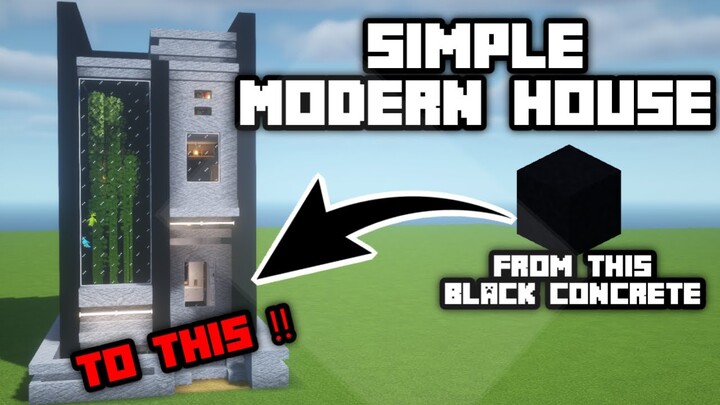 Minecraft Simple Modern House | Minecraft Modern House | Minecraft How To Build Simple Modern House