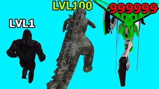 Tiến Hóa Evolution Quái Vật Thành Godzilla Và Robot - NOOB vs PRO vs HACKER - Top Game Thành EJ