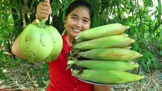 Yummy Cooking dessert Corn with Coconut recipe & My Cooking skill