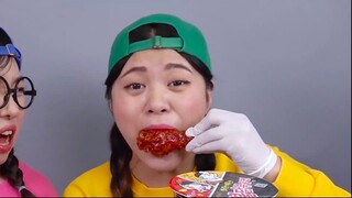 Bữa tiệc gà cay mì cay mukbang cay #amthucngon