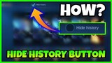 [ TUTORIAL ] How To Hide Your ML HISTORY? How Pro Hide ML HISTORY? | MLBB