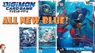 Neptunemon Can't be Attacked! & ALL The New Blue Digimon from Battle of Omega! (Digimon TCG Reveals)