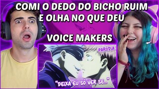 REAGINDO A COMI O DEDO DO BICHO RUIM E OLHA NO QUE DEU! - JUJUTSU KAISEN - REACT VOICE MAKERS