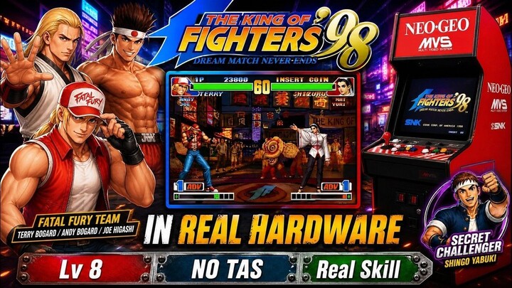 [NEO GEO][MVS] The King of Fighters '98 Fatal Fury Team [lv8] in Real Hardware