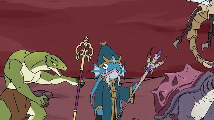 Reborn as Godzilla, worshipped as a god by the dinosaur people