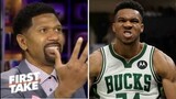 FIRST TAKE | Jalen Rose 'hysterical' DEMIGOD Giannis destroy Jayson Tatum as Bucks dominate Celtics