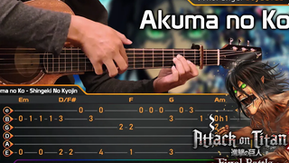 Attack on Titan (Final Season Part 2 ED) - Akuma no Ko - Fingerstyle Guitar Cover TAB บทช่วยสอน
