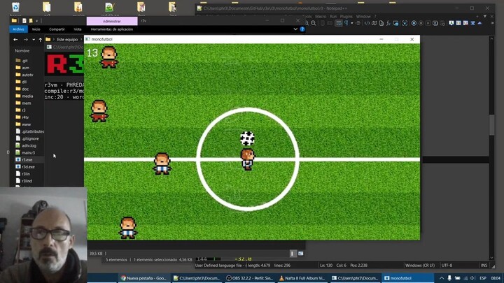 coding in r3forth - monofutbol 3