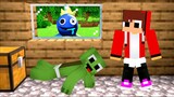 How Baby JJ and Mikey Escape from Rainbow Friends in Minecraft - MAIZEN PARODY (MIZEN MAZEN)