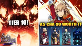 [Solo Leveling Arise] A5 CHA made Tier 10 CERBERUS CRY!!!!! (Godly team & Cha Showcase)