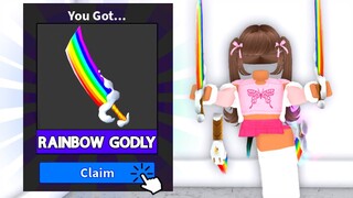 How TO GET FREE RAINBOW GODLY in Roblox Murder Mystery 2!