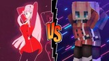 Minecraft Zero Two VS Original Zero Two Anime Dance Battle