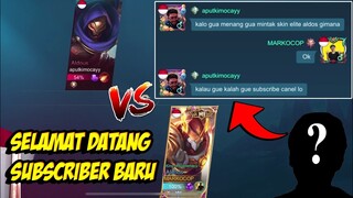 DITANTANG BY 1 ALDOUS MENANG DAPET SKIN KALAH JADI SUBSCRIBERS BARU WKWK - Mobile legends